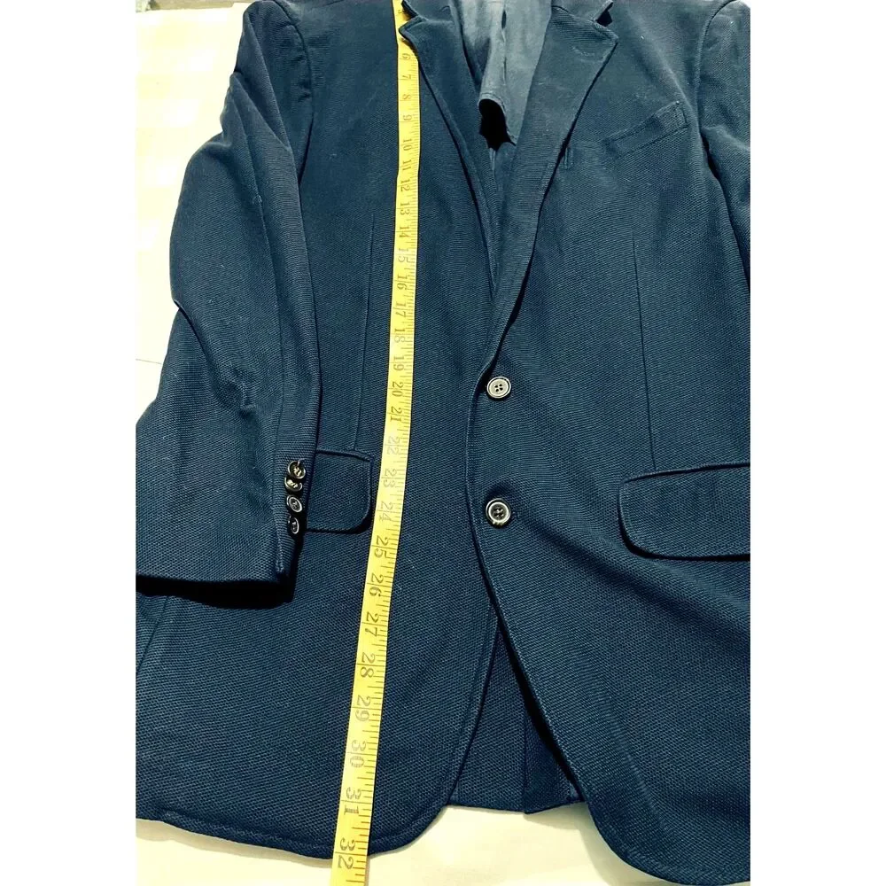 Polo Ralph Lauren Deconstructed knit blazer stretch casual  blue sports men's L